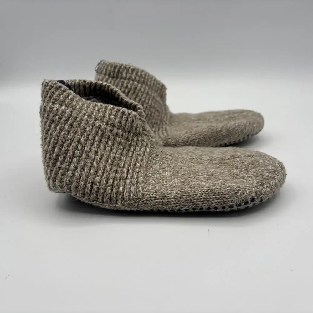 Bombas‎ Youth 1-5 Gripper Slippers Socks Warm Tan Unisex Lined
